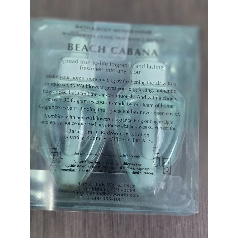 Bath & Body Works Wallflower Beach Cabana Refills New In Box 2 Pack RETIRED